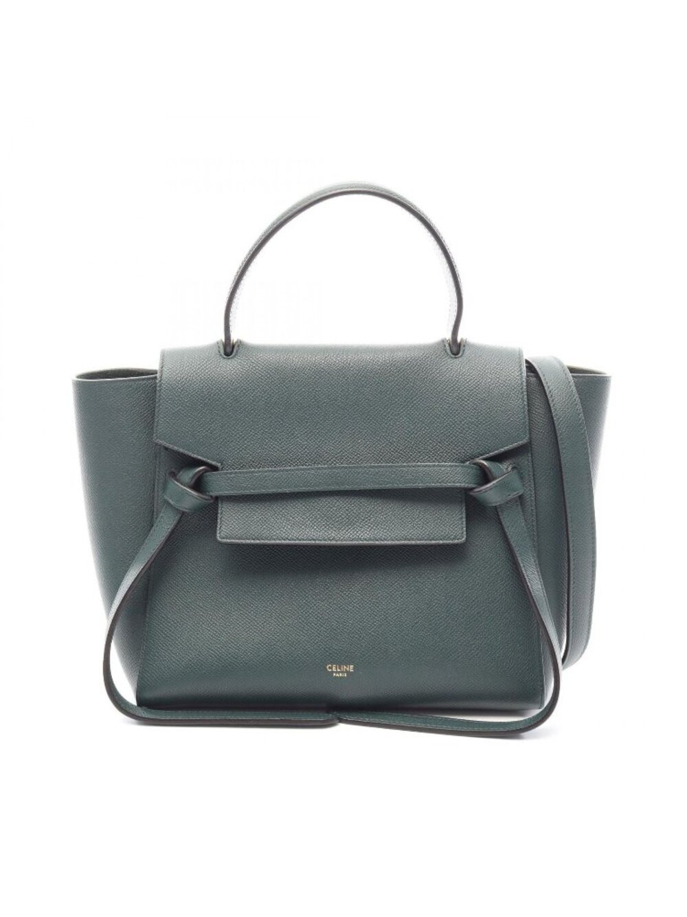 Celine Belt Bag Micro 2-Way Dark Green Leather